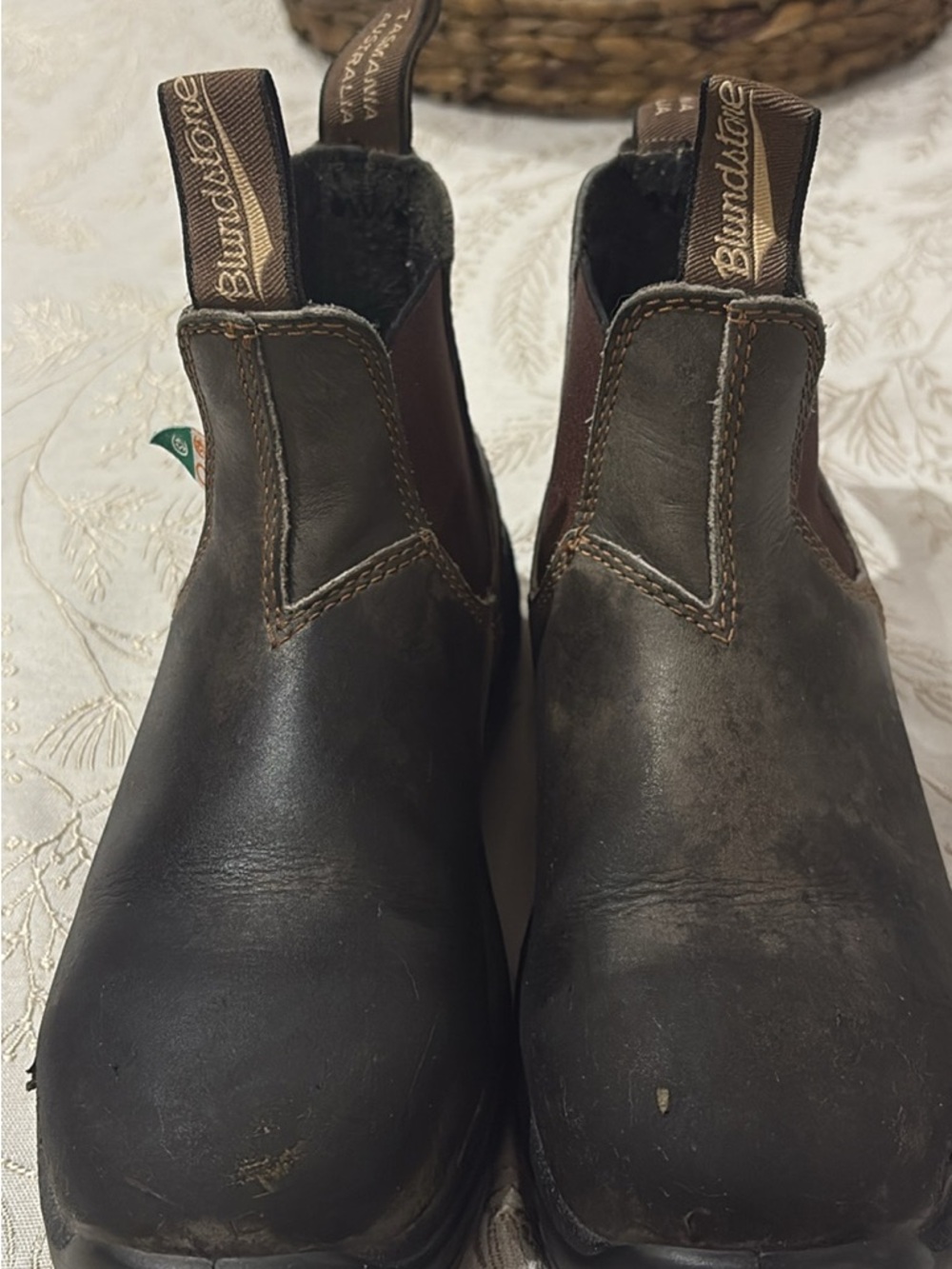 Blundstone steel toe work boots